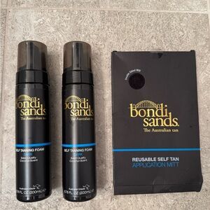 Brand New Bondi Sands Dark Self Tanning Foam x2 with Mitt
